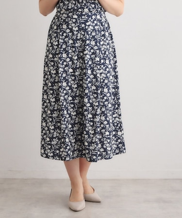 【洗える／ウエストゴム仕様／ジャージ素材／同柄アイテムあり】ライ柄 スカート