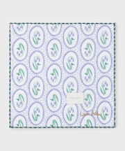 アリーブルーベルウィズスポット柄プリントタオルハンカチ