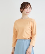 【7分袖／コットン100％／見返し刺繍入り／5colors】ハービー フィールド柄プルオーバー