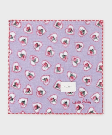 オデッサラヴハーツ柄プリントタオルハンカチ