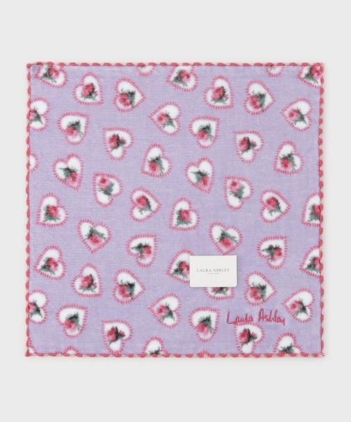 オデッサラヴハーツ柄プリントタオルハンカチ