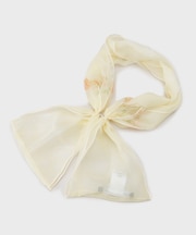 【シルク100％／ワンタッチ】花柄スカーフ