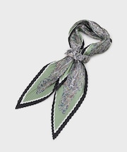 【シュシュ付】ペルシャ柄プリーツスカーフ