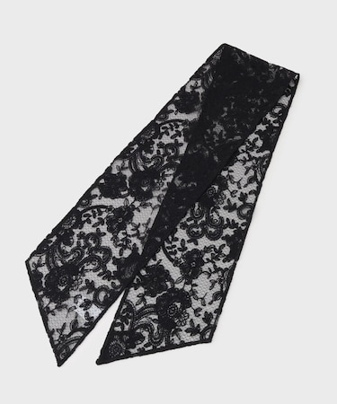 レース剣先ロングスカーフ