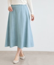 【定番人気！脇ファスナーあり／ウエストゴム】セルロース デニムスカート