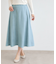 【定番人気！脇ファスナーあり／ウエストゴム】セルロース デニムスカート