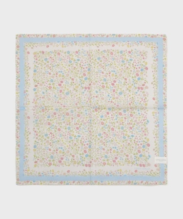 ベラ柄 ガーゼプリントハンカチ