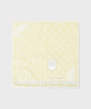 ミモザヘムドットタオルハンカチ