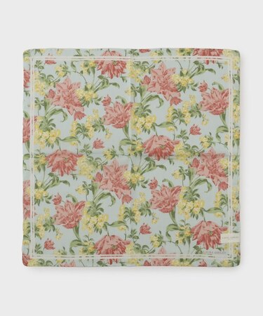 ユリ柄 プリントハンカチ