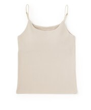 【ロゴ刺繍入り/カップ一体型】カップ付きキャミソール