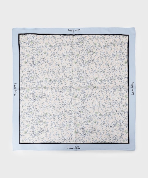 【シルク100％／60×60cm】ハービー フィールド柄スカーフ