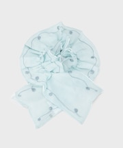 【シルク混／刺繍入／差込式】フリルストール