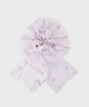 【シルク混／刺繍入／差込式】フリルストール