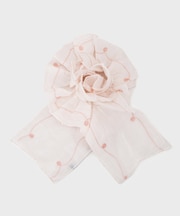 【シルク混／刺繍入／差込式】フリルストール