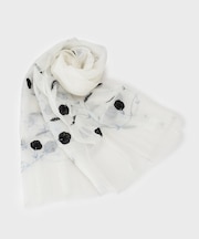 【シルク混／刺繍入り】シアーストール