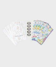 【WEB限定／お配りギフトにおすすめ！／ラッピング資材付き】エヴァリンガムメドウ柄プリントタオルハンカチ 5枚セット