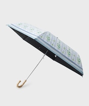 【UVカット/遮熱効果/晴雨兼用】ロザリーナストライプ柄 折りたたみ傘