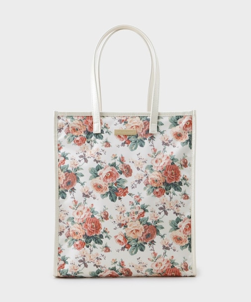 エレンボロー ローズ柄 スクエアトートバッグ