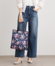 エレンボロー ローズ柄 スクエアトートバッグ