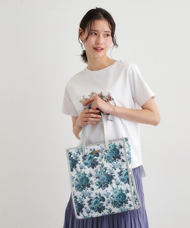 エレンボロー ローズ柄 スクエアトートバッグ