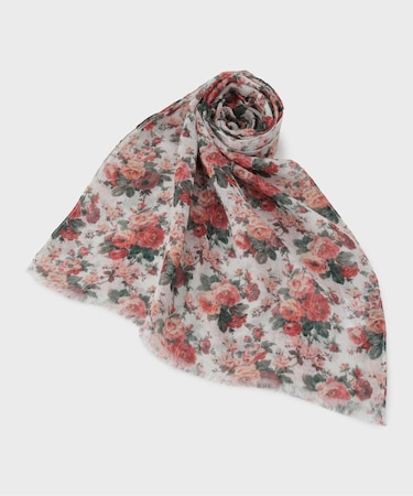 エレンボロー ローズ柄 ガーゼストール