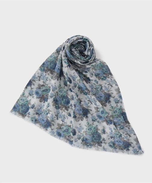 エレンボロー ローズ柄 ガーゼストール