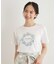 【コットン100％／洗える】リースフローラル プリントTシャツ