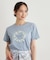 【コットン100％／洗える】リースフローラル プリントTシャツ