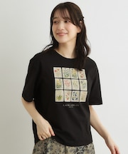 【接触冷感/UVカット/吸水速乾性/抗菌防臭】パーショア ポストカーズ柄Tシャツ