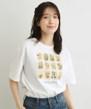 【接触冷感/UVカット/吸水速乾性/抗菌防臭】パーショア ポストカーズ柄Tシャツ