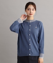 【日本製/ワンマイルウエア】コットン ソルジャー刺繍カーディガン