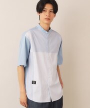 ストライプ切り替えシャツ