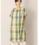 【洗える】ラメチェック柄ワンピース