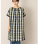 【洗える】ラメチェック柄ワンピース