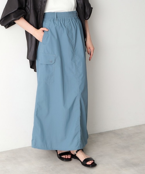 quaranciel:〈洗濯機可能〉ポリエステル サージ タイト スカート