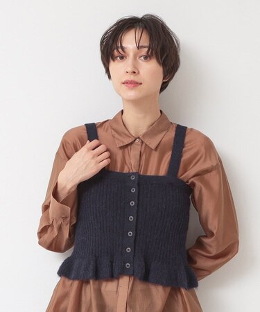 【洗える】ニットビスチェ