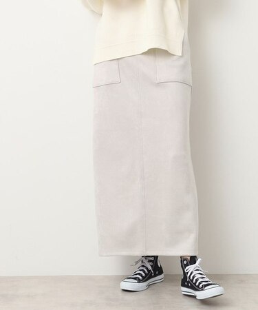 【洗える】スウェードタッチタイトスカート