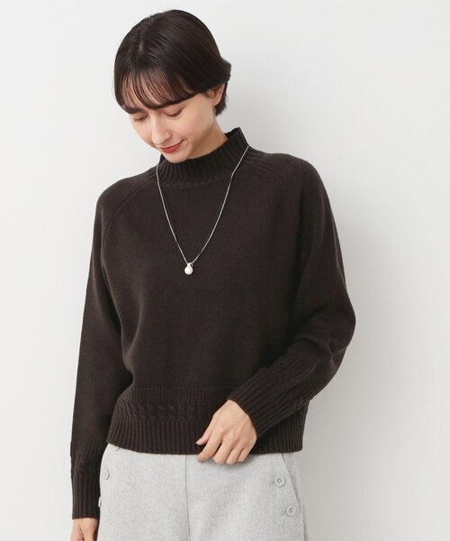 洗える】ハイネッククロップドニット（XS～L）｜デッサンの通販｜&mall