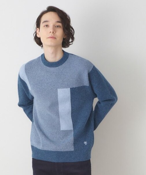 ブロッキングジャカードニット