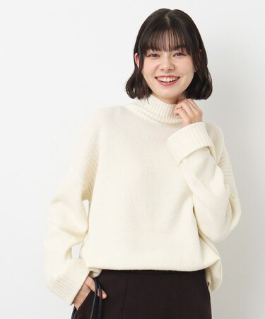 【洗える】フェアリーハイネックニット(XS~L)