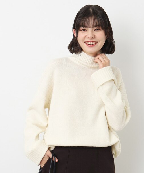 【洗える】フェアリーハイネックニット(XS~L)