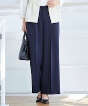 【入卒/セレモニー/セットアップ可能/洗える】ワンタックワイドパンツ