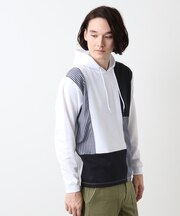 【洗える】切替デザインパーカ
