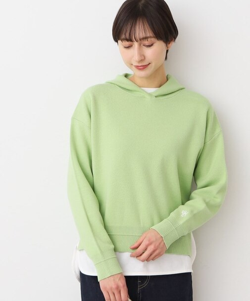 【洗える】フーデットニット(S~L)