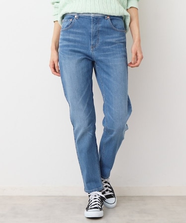 【洗える】デニムスリムパンツ