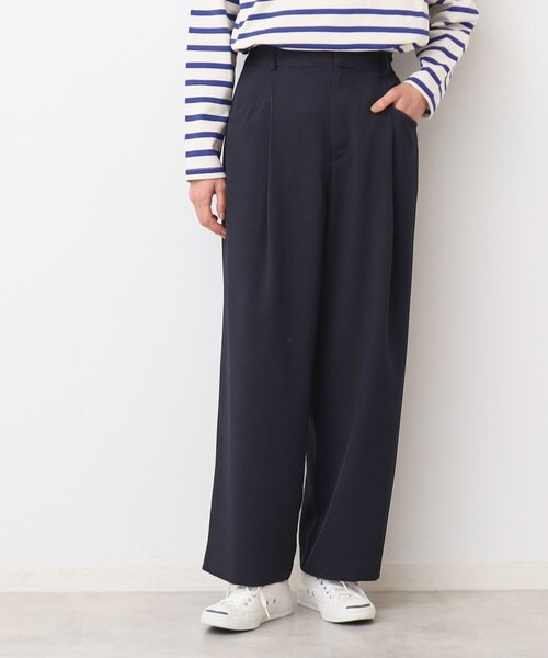 洗える】タック入りワイドパンツ（S～L）｜デッサンの通販｜&mall