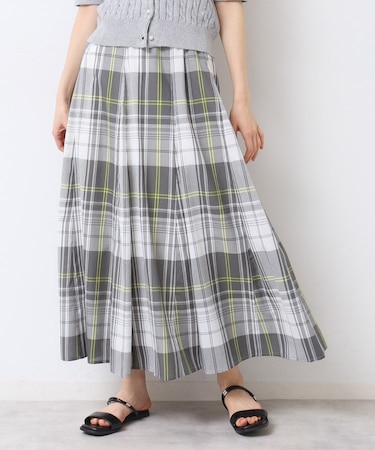 【ウエストゴム・洗える】映えチェック柄スカート（XS～L）