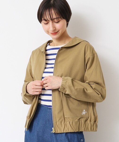 【洗える】セーラーカラージップジャケット