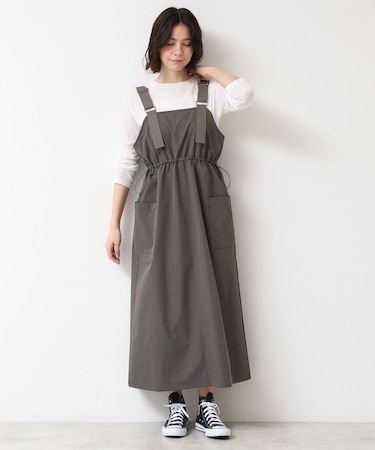 【洗える】ベルト付きワークジャンスカ（S～L）