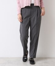 【多機能・後ろゴム】リネンブレンドテーパードパンツ